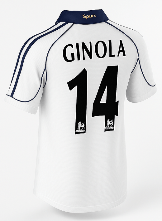 1999–01 Tottenham Home Ginola #14 (Feels Like New) - Size L