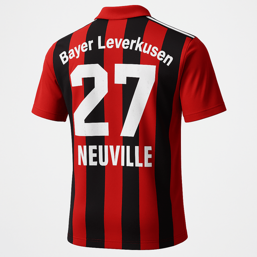 2000–01 Bayer 04 Leverkusen Home Neuville #27 (Feels Like New) - Size XS