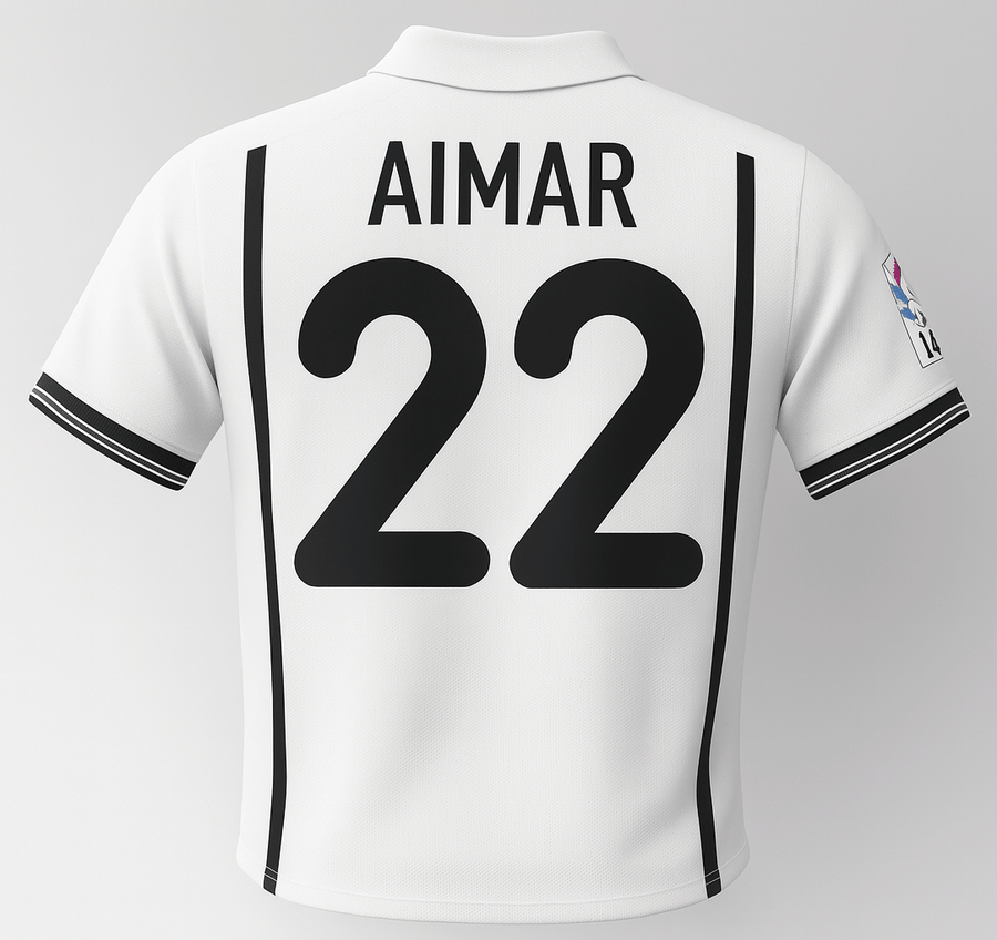 2000–01 Valencia Home Aimar #22 (Feels Like New) - Size L