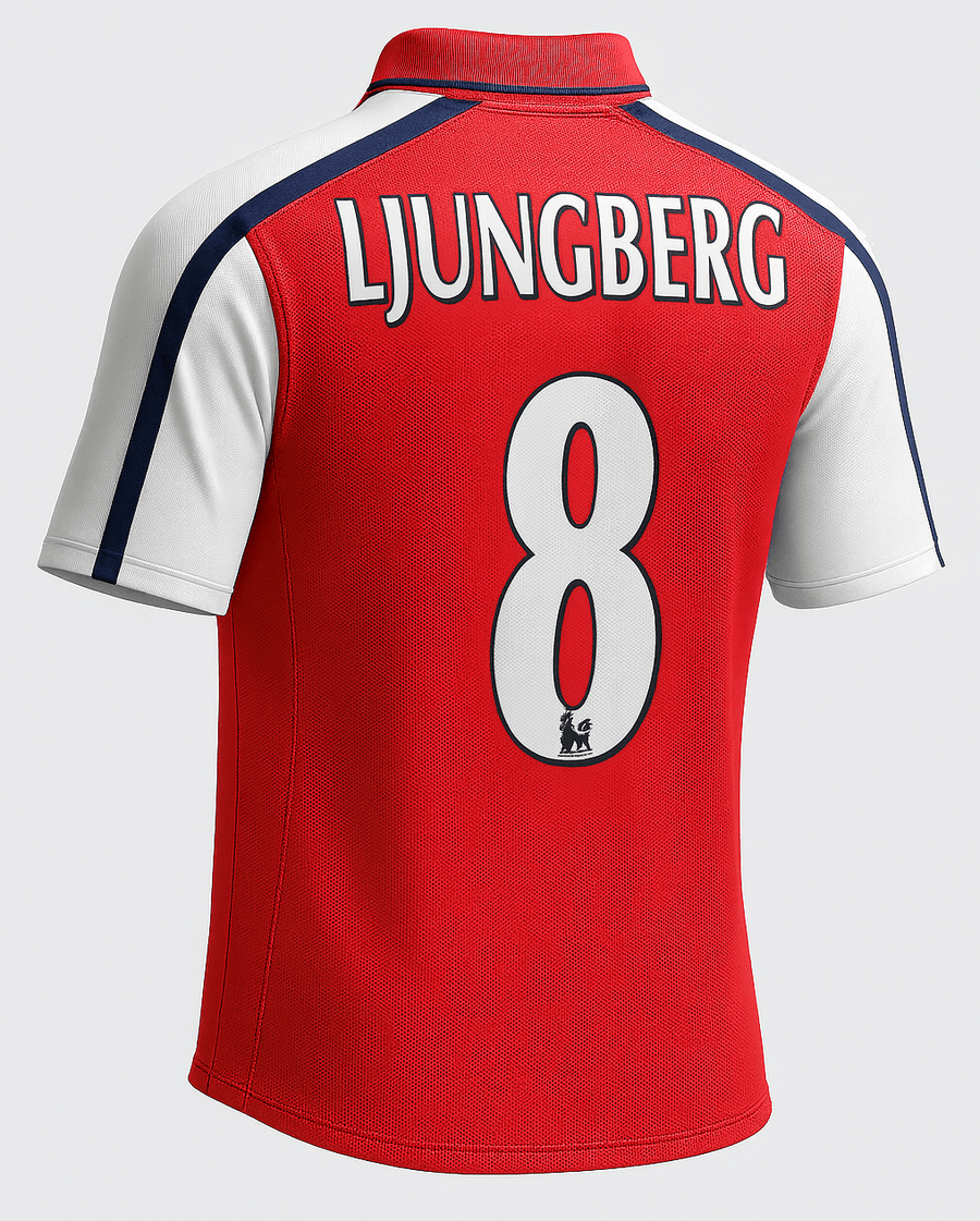 2000–02 Arsenal Home Lundberg #8 (Feels Like New) - Size S