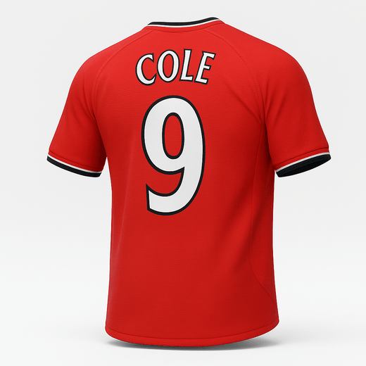 2000–02 Manchester United Home Cole #9 (Feels Like New) - Size L