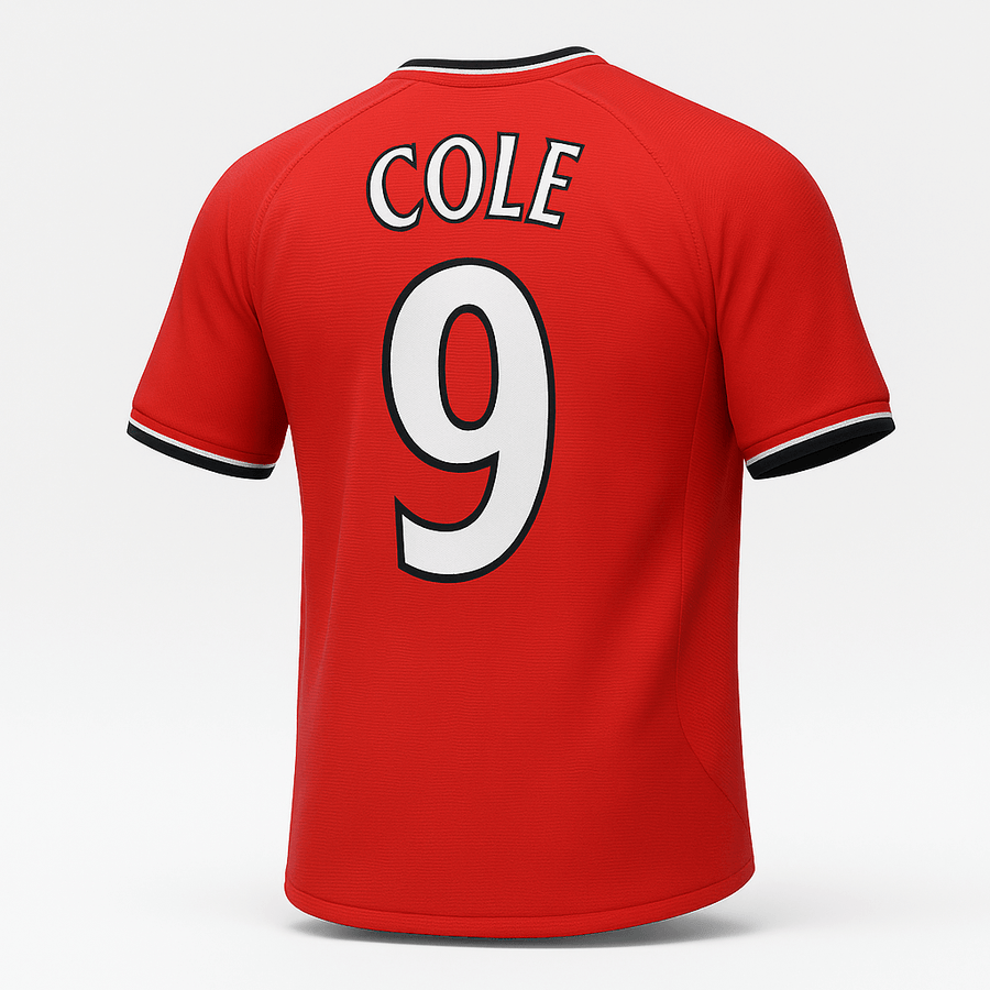 2000–02 Manchester United Home Cole #9 (Feels Like New) - Size M