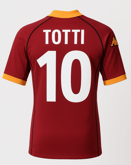 2001–02 Roma Home Totti #10 (Feels Like New) - Size XS