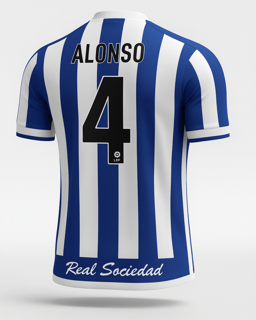 2002–03 Real Sociedad Home Alonso #4 (Feels Like New) - Size L