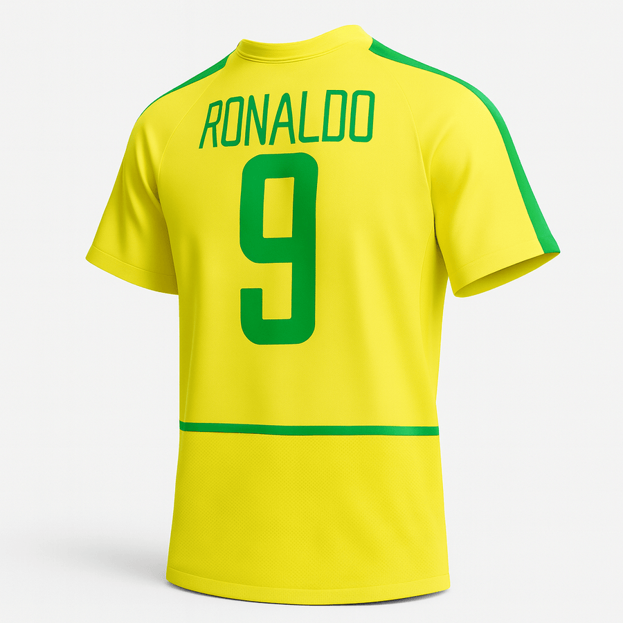 2002 Brazil Home Ronaldo #9 (Feels Like New) - Size XL