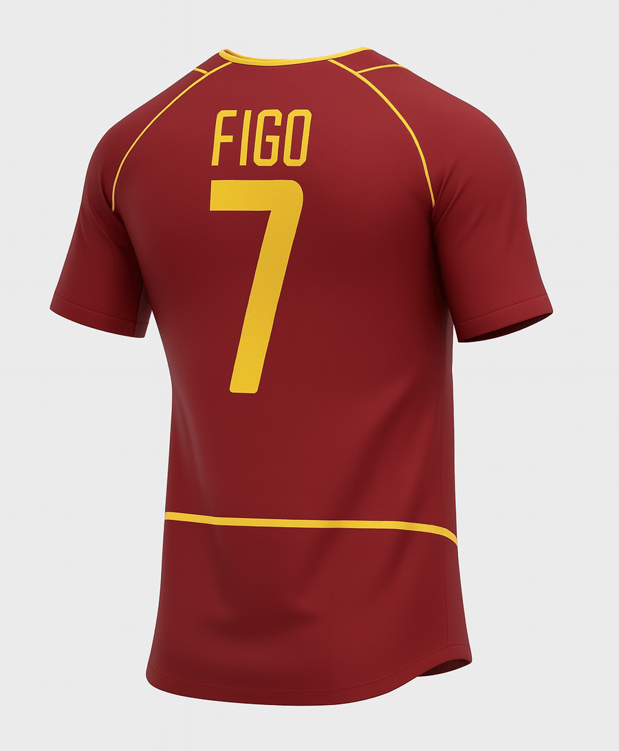 2002 Portugal Home Figo #7 (Feels Like New) - Size M