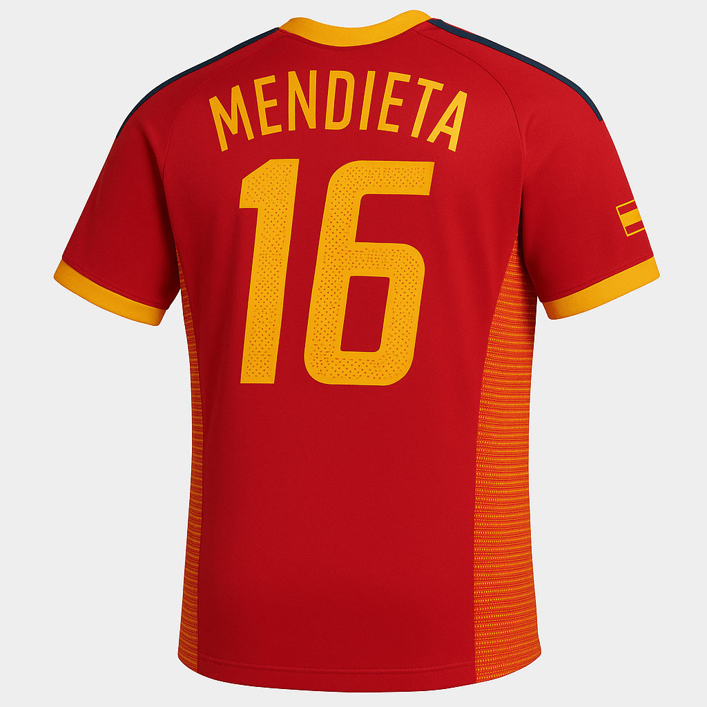 2002 Spain Home Mendieta #16 (Feels Like New) - Size M