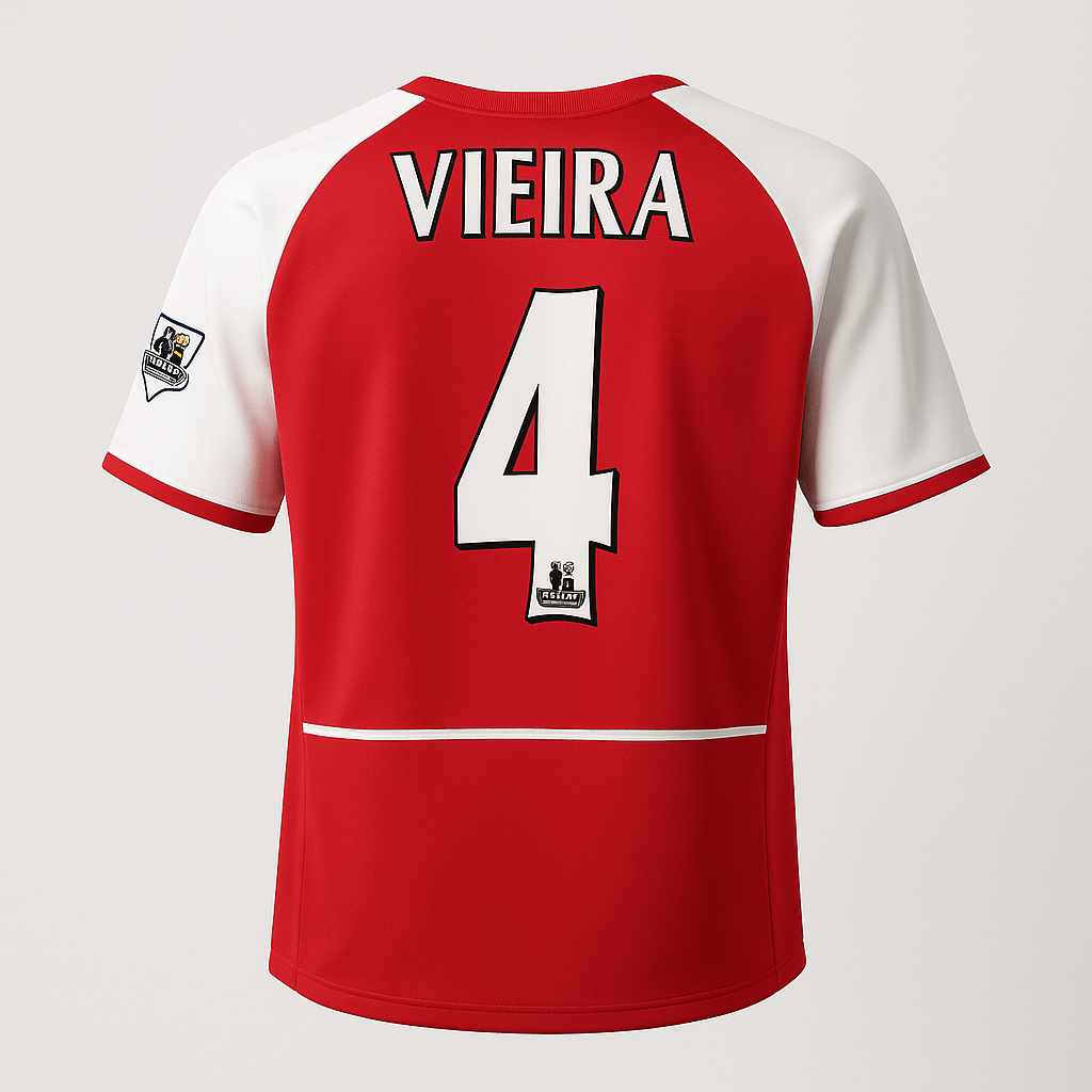 2003–04 Arsenal Home Vieira #4 (Feels Like New) - Size L