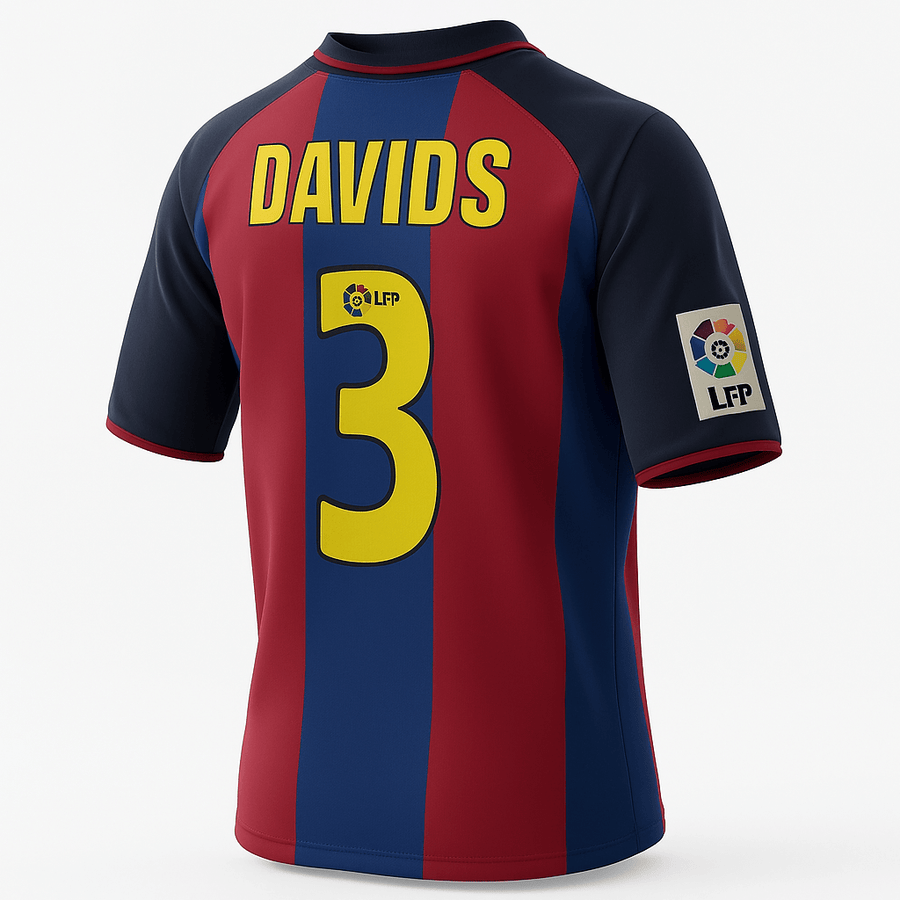 2003–04 Barcelona Home Davids #3 (Feels Like New) - Size M