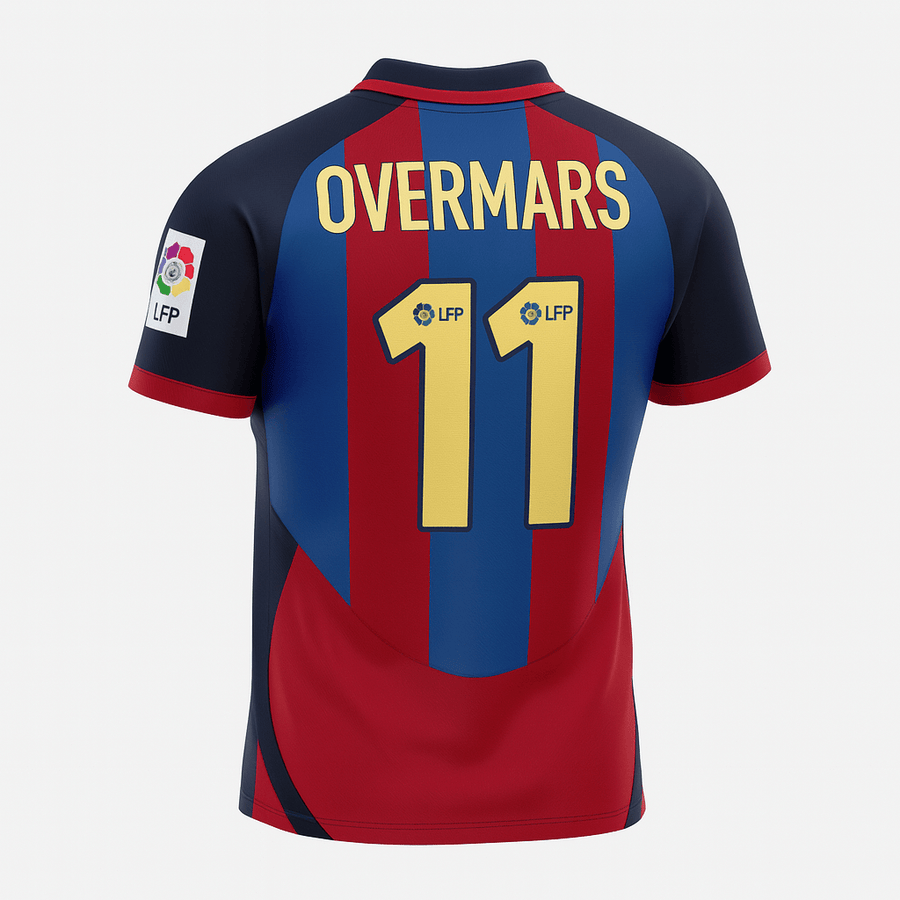 2003–04 Barcelona Home Overmars #11 (Feels Like New) - Size L