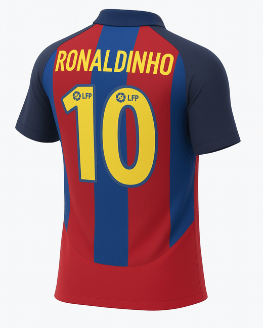 2003–04 Barcelona Home Ronaldinho #10 (Feels Like New) - Size XS