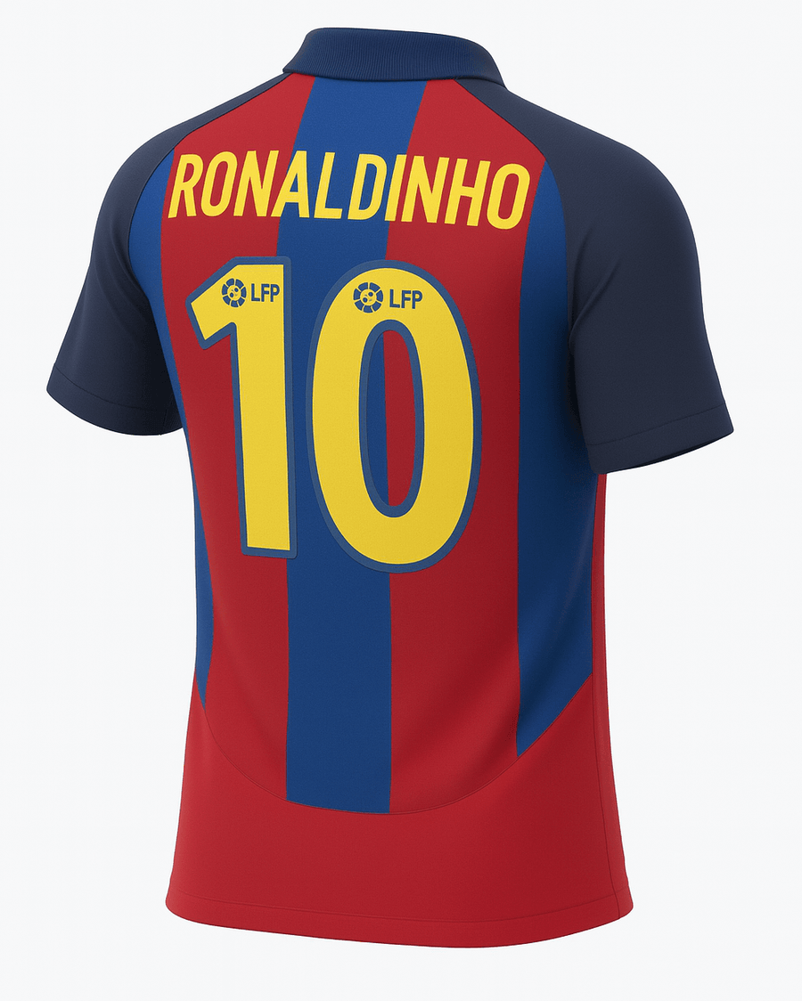 2003–04 Barcelona Home Ronaldinho #10 (Feels Like New) - Size XS