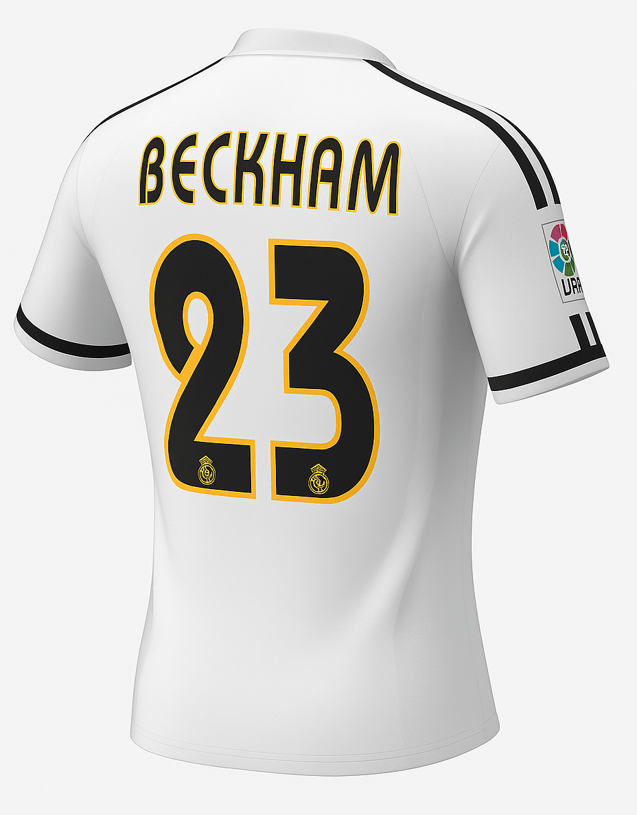 2003–04 Real Madrid Home Beckham #23 (Feels Like New) - Size S
