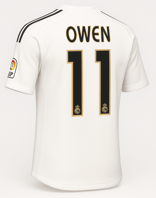2003–04 Real Madrid Home Owen #11 (Feels Like New) - Size L