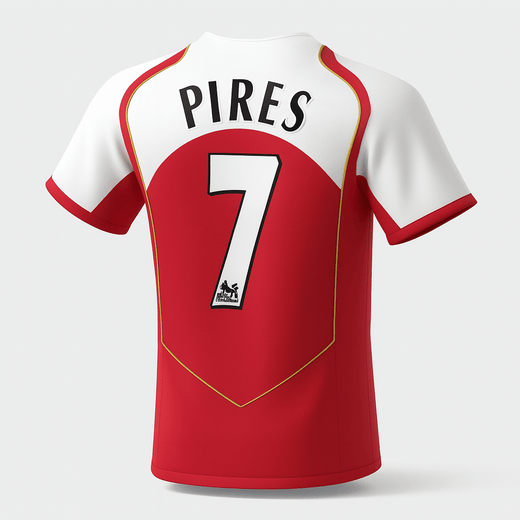 2004–05 Arsenal Home Pires #7 (Feels Like New) - Size L