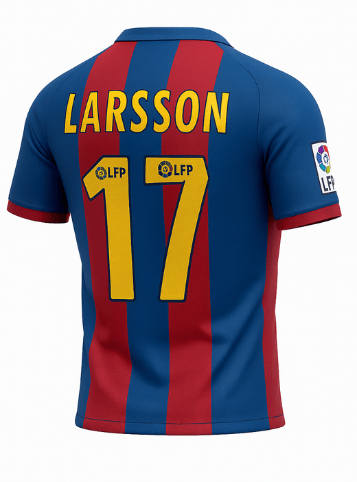 2004–05 Barcelona Home Larsson #17 (Feels Like New) - Size S