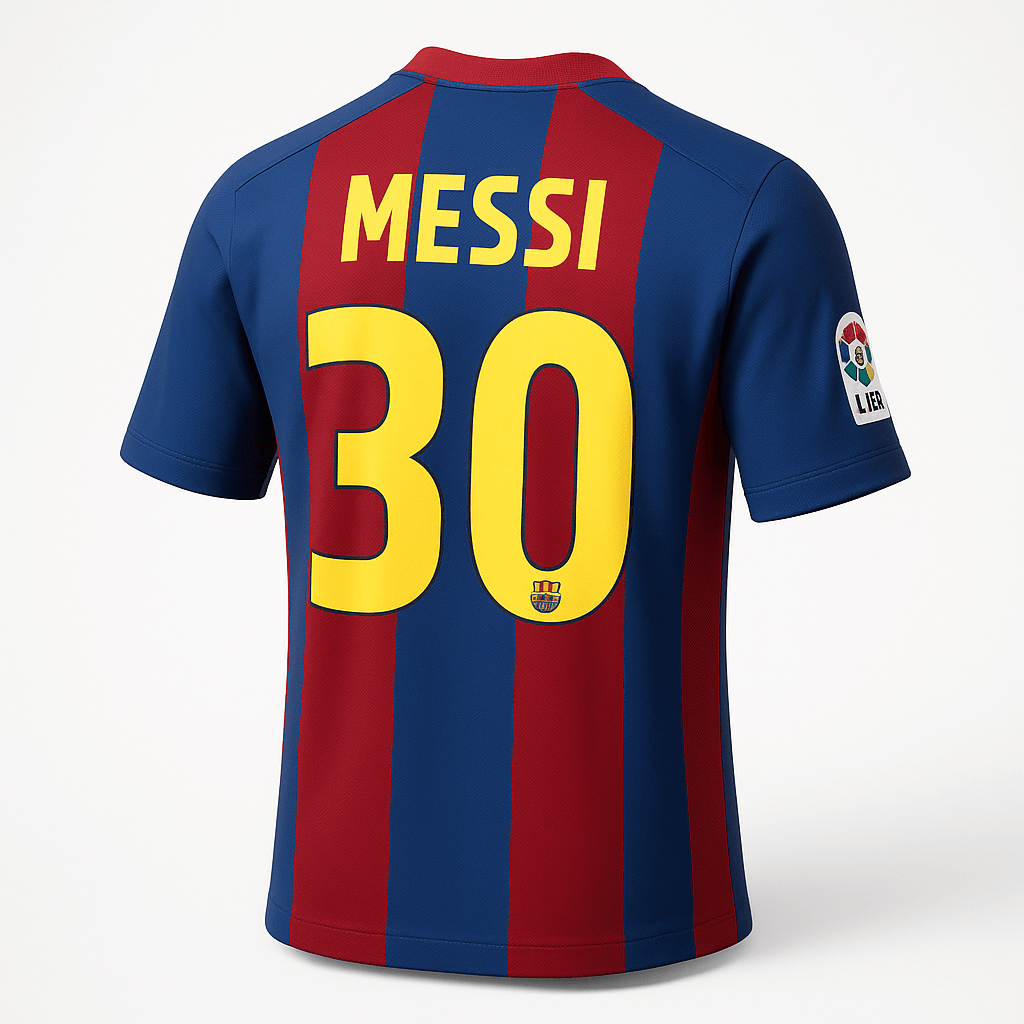 2004–05 Barcelona Home Messi #30 (Feels Like New) - Size L