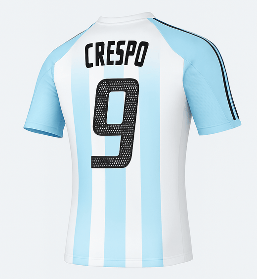 2004 Argentina Home Crespo #9 (Feels Like New) - Size L