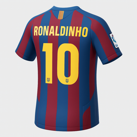2005–06 Barcelona Home Ronaldinho #10 (Feels Like New) - Size XS