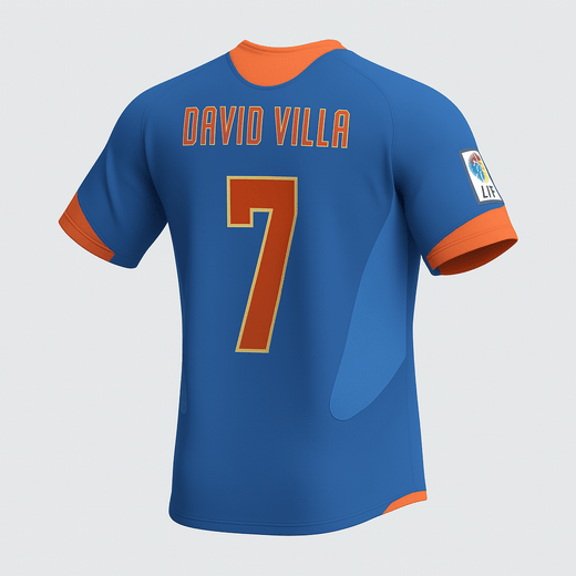 2005–06 Valencia Away David Villa #7 (Feels Like New) - Size S