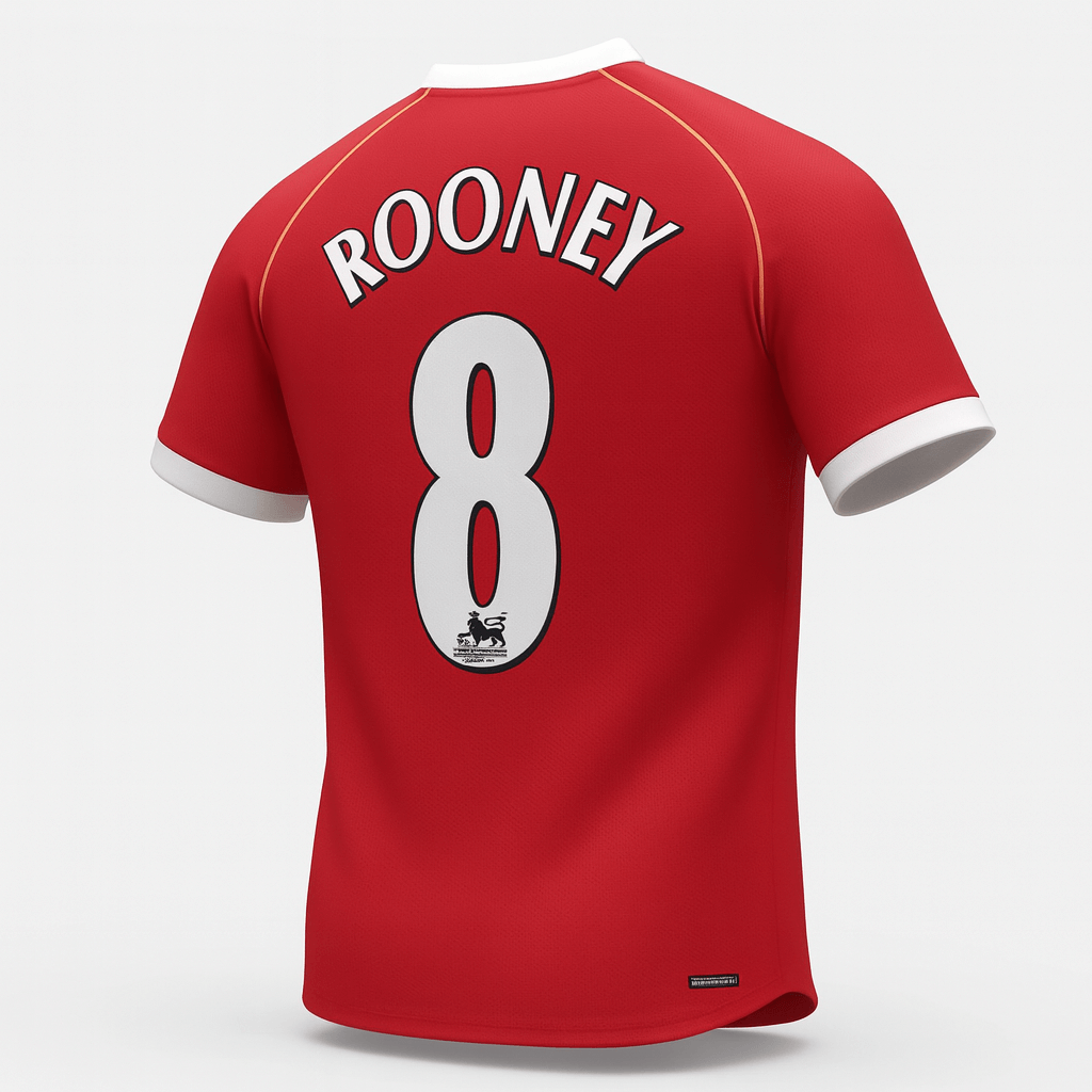2006–07 Manchester United Home Rooney #8 (New) - Size XL