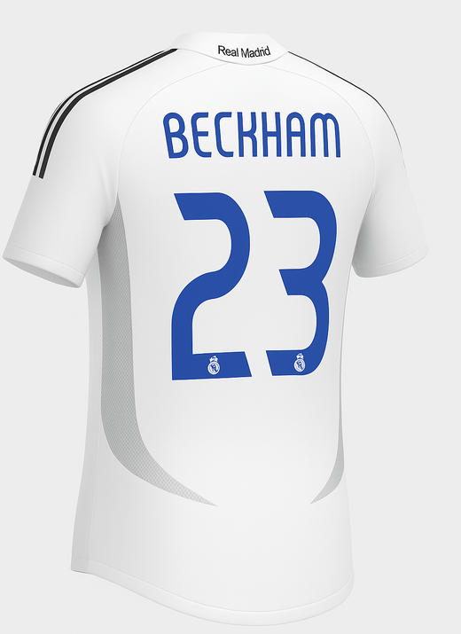 2006–07 Real Madrid Home Beckham #23 (New) - Size M