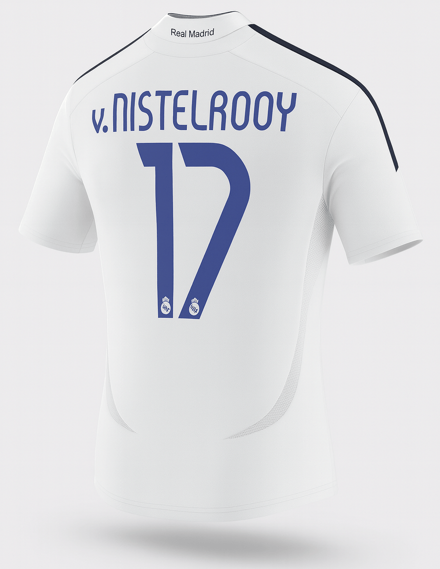 2006–07 Real Madrid Home v.Nistelrooy #17 (New) - Size XXL