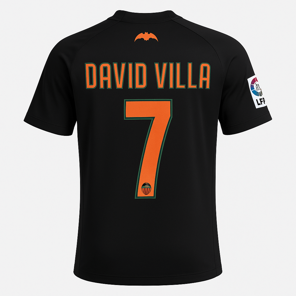 2006–07 Valencia Away David Villa #7 (New) - Size XS