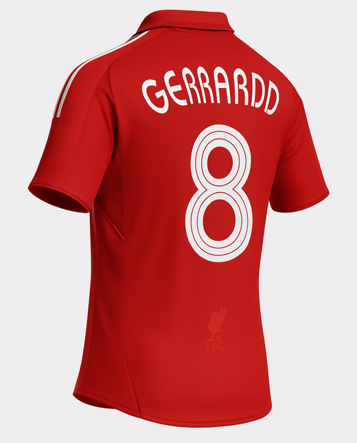 2006–08 Liverpool Home Gerrard #8 (New) - Size L