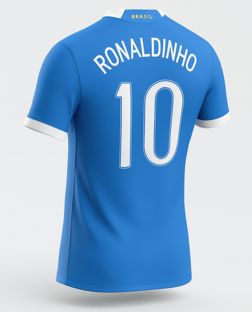2006 Brazil Away Ronaldinho #10 (New) - Size S