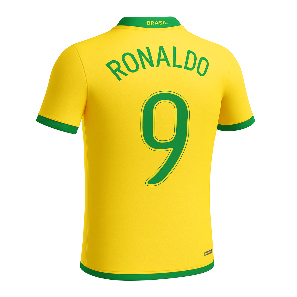 2006 Brazil Home Ronaldo #9 (New) - Size XXL