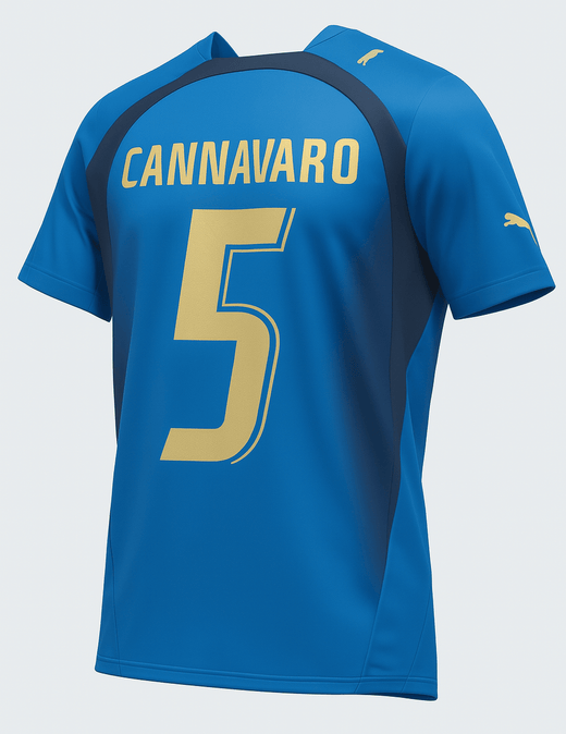 2006 Italy Home Cannavaro #5 (New) - Size S