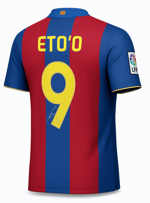 2007–08 Barcelona Home Eto'o #9 (New) - Size S