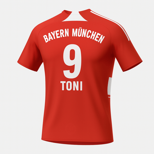 2007–08 Bayern Munich Home Toni #9 (New) - Size XS