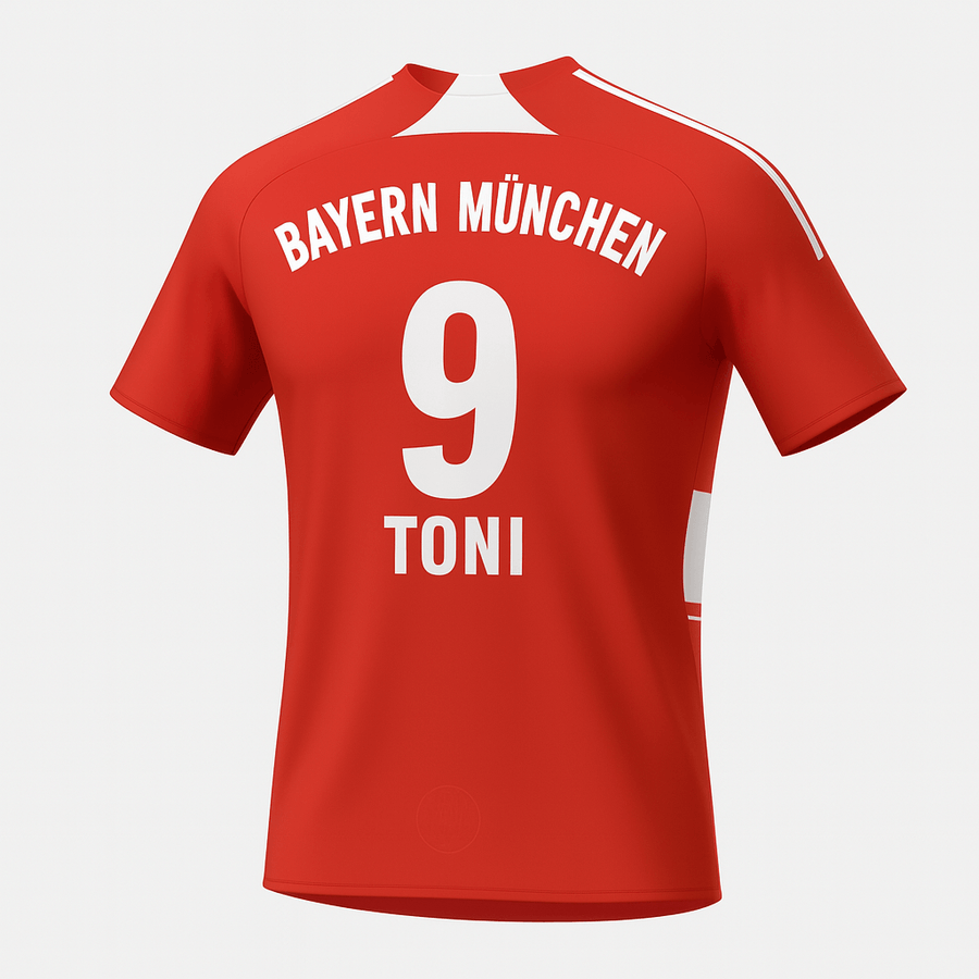 2007–08 Bayern Munich Home Toni #9 (New) - Size S