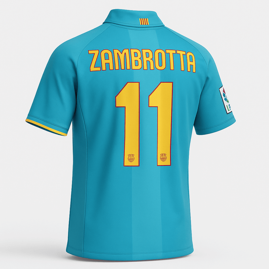 2007–09 Barcelona Away Zambrotta #11 (New) - Size M