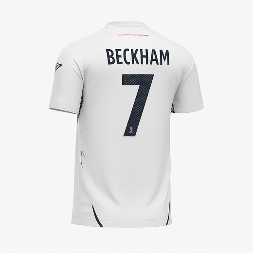 2007–09 England Home Beckham #7 (New) - Size XS