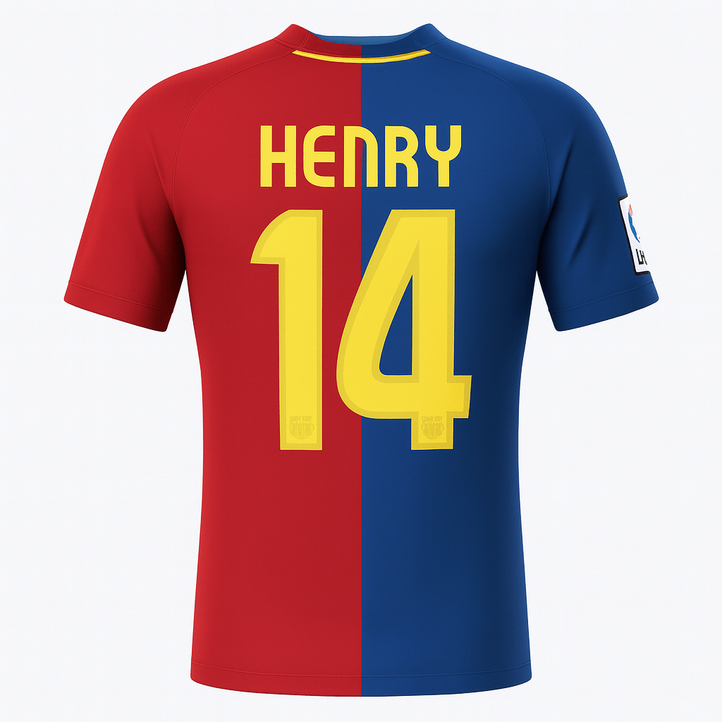 2008–09 Barcelona Home Henry #14 (New) - Size XS