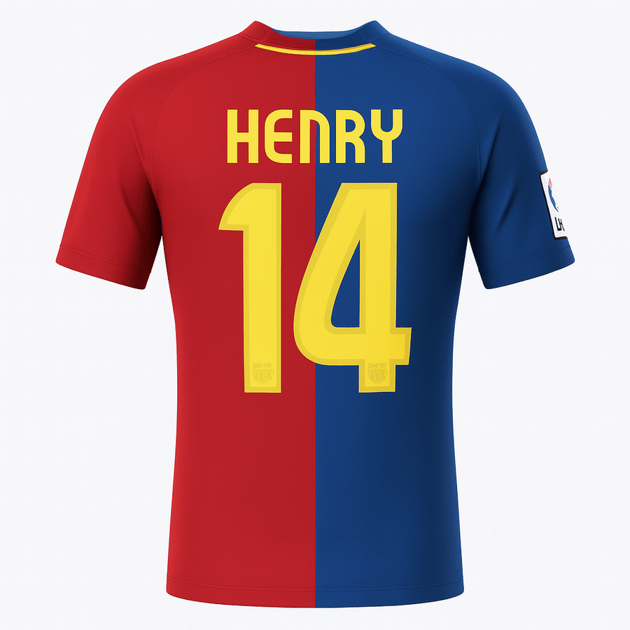 2008–09 Barcelona Home Henry #14 (New) - Size XS
