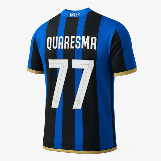 2008–09 Inter Milan Home Quaresma #77 (New) - Size L