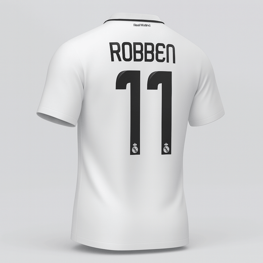 2008–09 Real Madrid Home Robben #11 (New) - Size XL