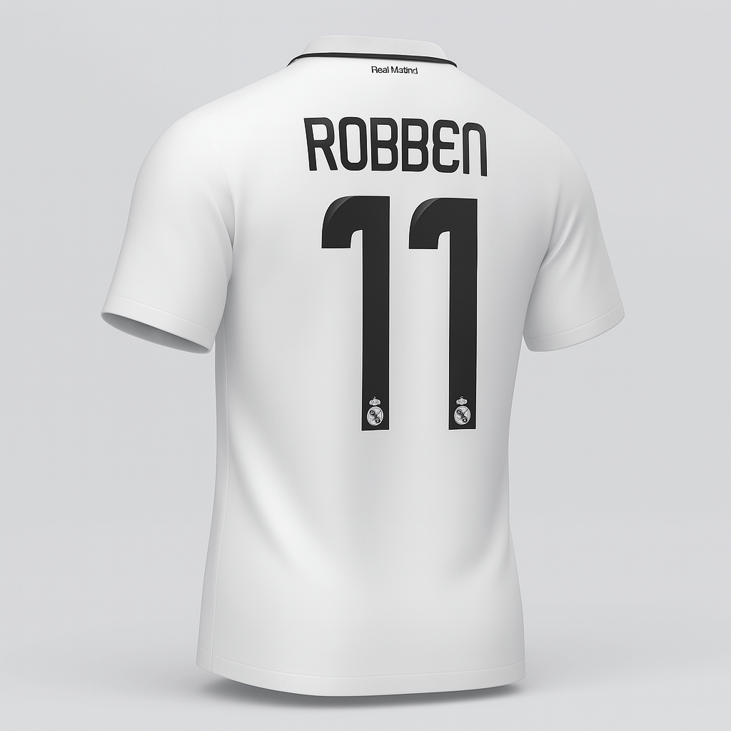 2008–09 Real Madrid Home Robben #11 (New) - Size S