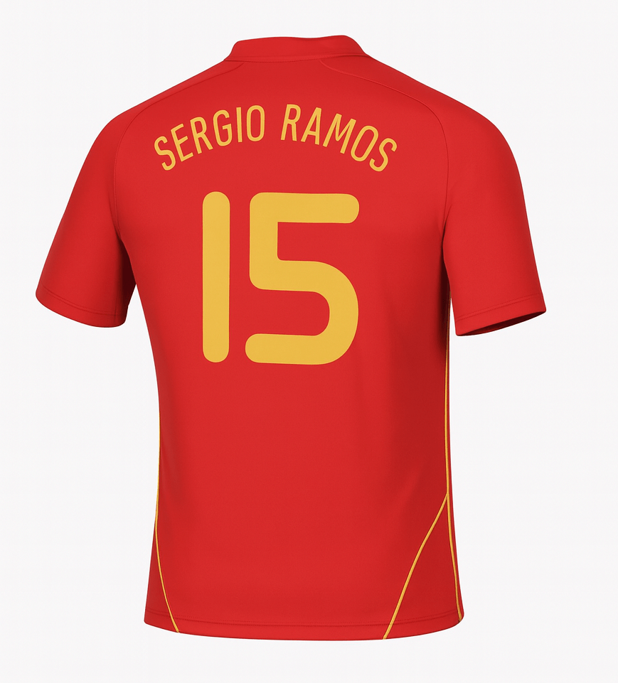 2008 Spain Home Ramos #15 (New) - Size L