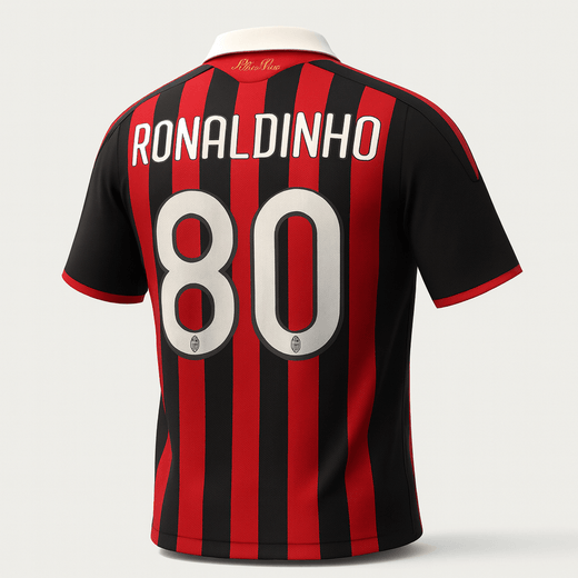 2009–10 AC Milan Home Ronaldinho #80 (New) - Size XXL