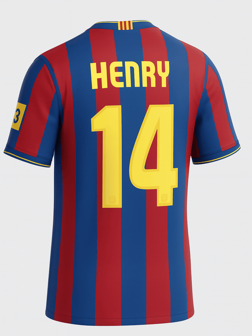 2009–10 Barcelona Home Henry #14 (New) - Size XXL