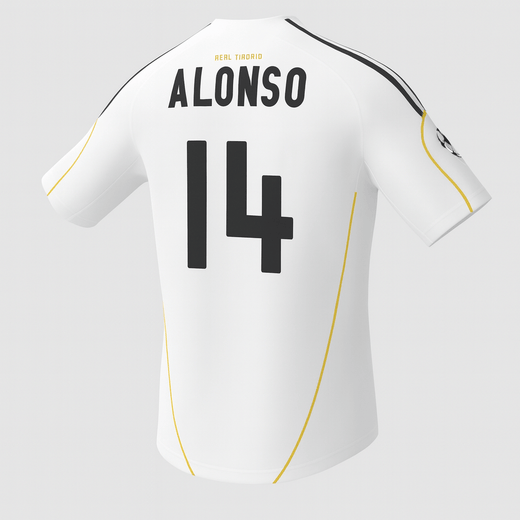 2009–10 Real Madrid Home Alonso #14 (New) - Size XL