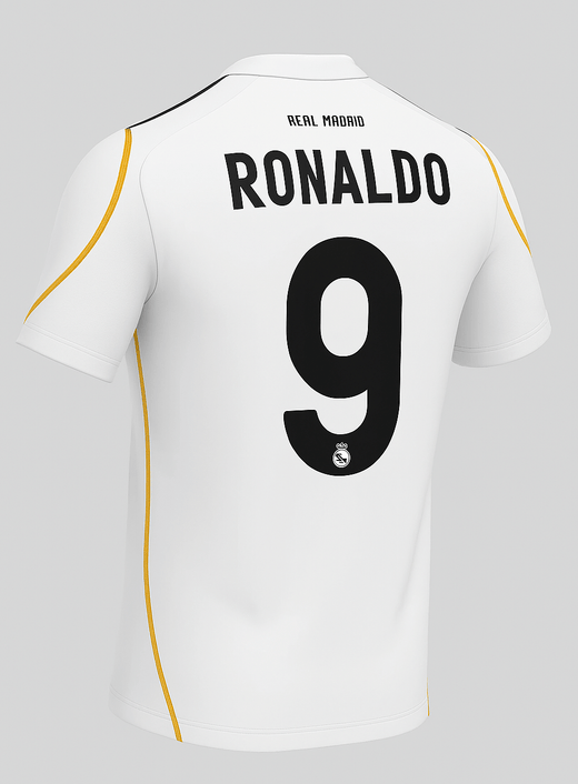 2009–10 Real Madrid Home Ronaldo #9 (New) - Size XS