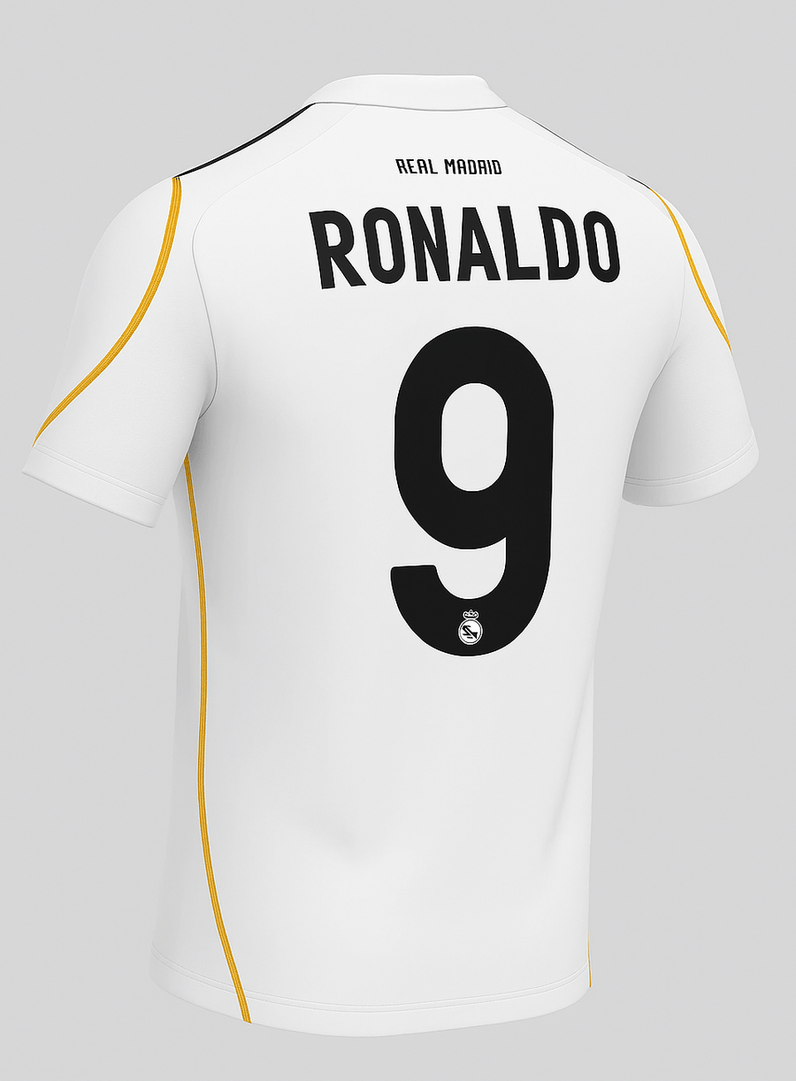 2009–10 Real Madrid Home Ronaldo #9 (New) - Size XL