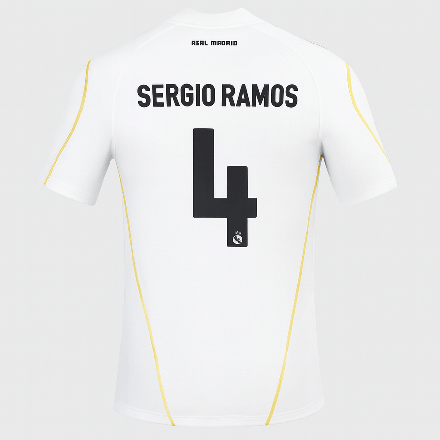 2009–10 Real Madrid Home Sergio Ramos #4 (New) - Size XXL