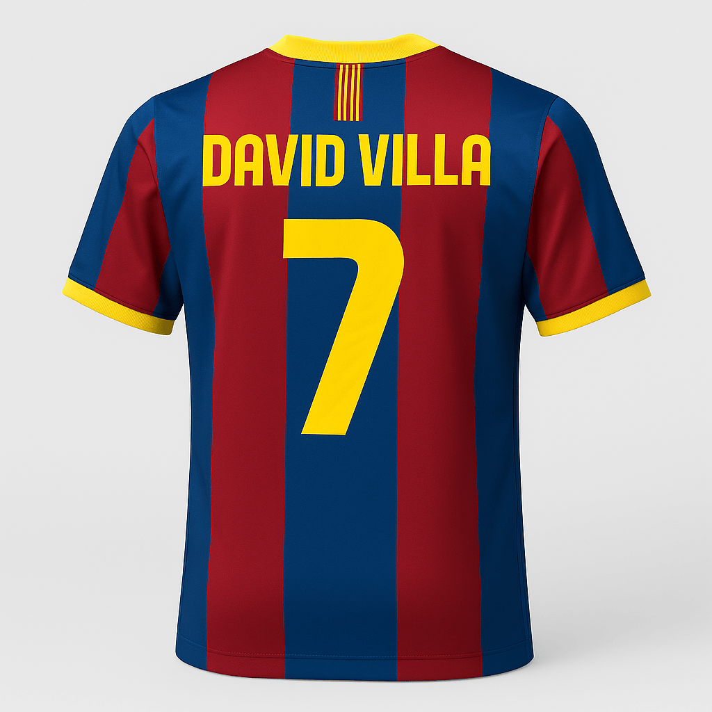 2010–11 Barcelona Home David Villa #7 (New) - Size XXL